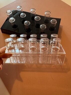 Mary Kay Clear and Black Dual Acrylic Lipstick Organizer Set